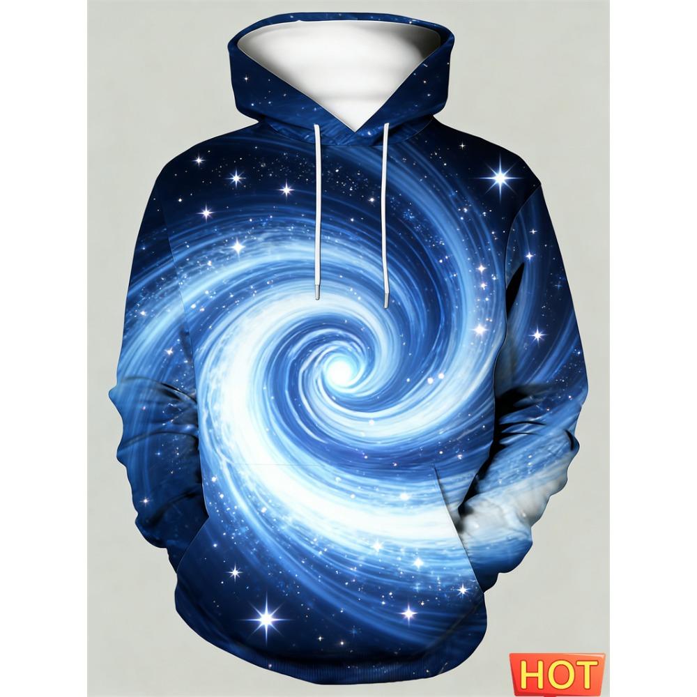 Optical Illusion 3D Vortex Graphic Print Hoodies For Men Long Sleeve Oversized Hoodie Streetwear Pullover New Men Women Hoodie