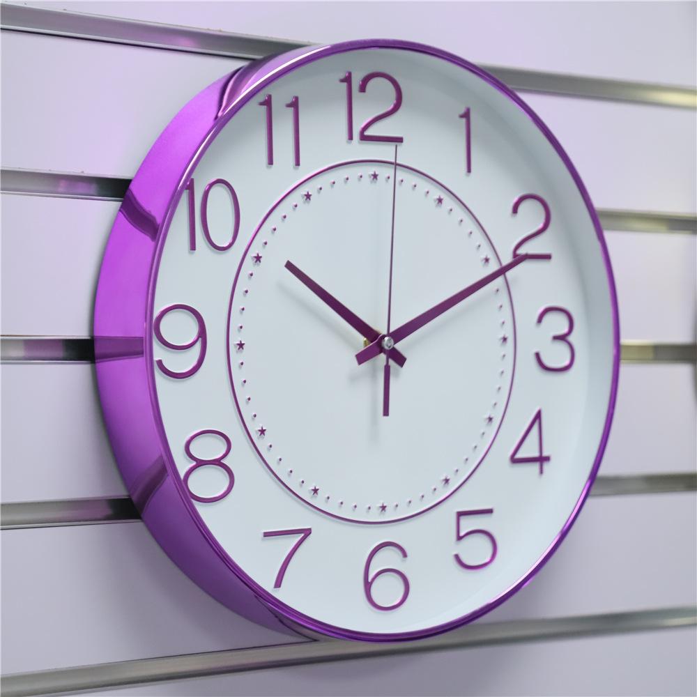 8-inch 20CM Core Clock Wall Clock Living Room Creative Clock Wall Watch Simple Home Silent Quartz Clock
