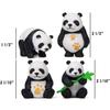 4 Pcs Panda Miniature Decor Items Set for Unique Gift,Home,Living Room,Office,Restaurant Decor,Showpiece,Perfect Valentine Decoration Items
