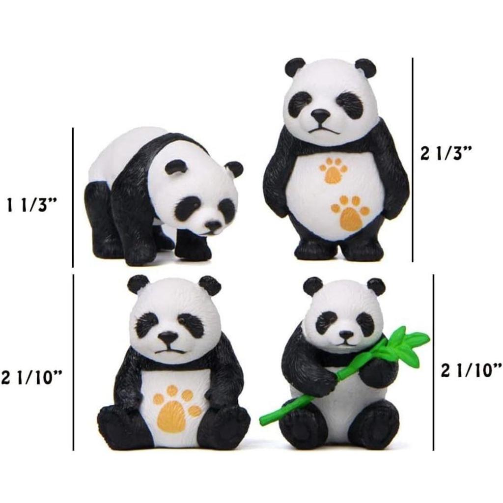 4 Pcs Panda Miniature Decor Items Set for Unique Gift,Home,Living Room,Office,Restaurant Decor,Showpiece,Perfect Valentine Decoration Items