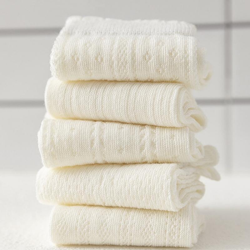 5Paare/Set Kinder Netzsocken für Mädchen Frühling Sommer Dünne Atmungsaktive Mädchensocken Süße Mode Weiß Prinzessin Spitze Socke Neu