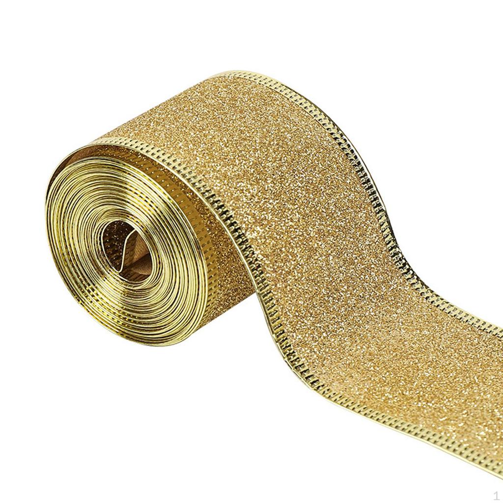 Cinta Navideña de 2 Pulgadas X 90 Yardas Elegante Multifuncional Flexible para Accesorios de Boda Cumpleaños