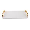 Large Plastic Rectangle Serving Tray Handles Coffee Table Tea Tray Household Storage Snack Fruit Decorative Teaware Accessory