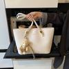 Retro simple handbag large capacity casual versatile texture tote bag niche versatile underarm shoulder bag