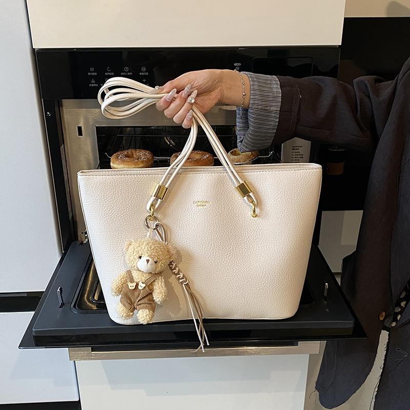Retro simple handbag large capacity casual versatile texture tote bag niche versatile underarm shoulder bag