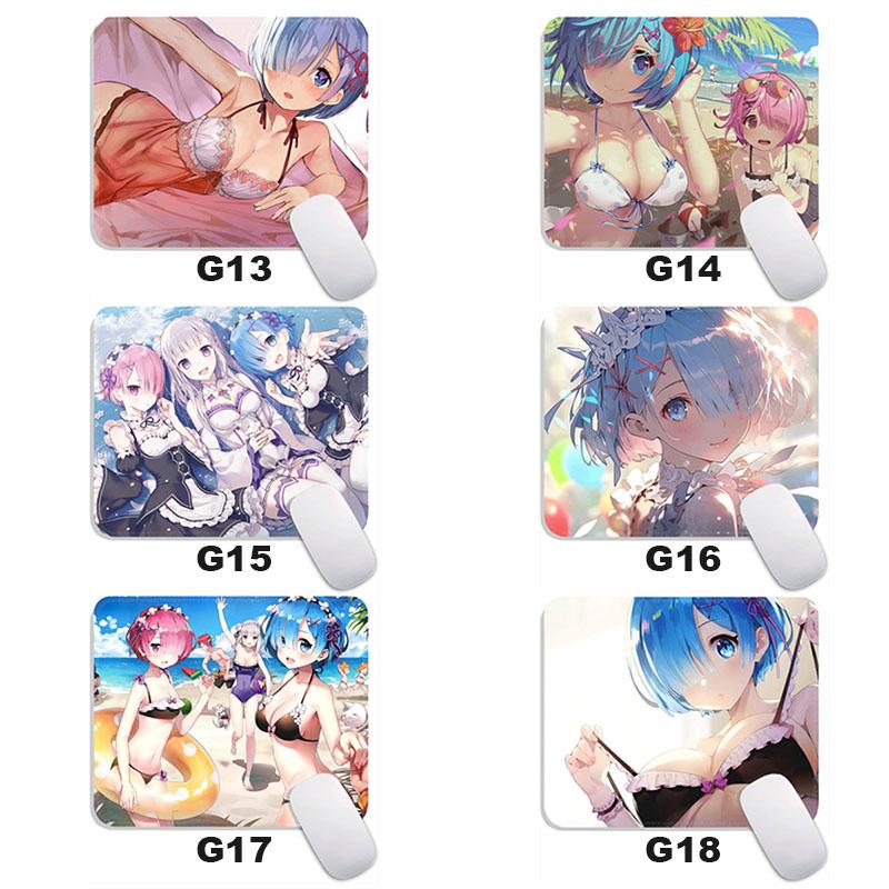 Anime R_Rem R_Re Zero Mouse Pad Small Gaming Mousepad Gamer Non-Slip Edge Standard MousePads PC Compact Stitched Office Mousemat