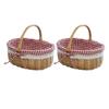 ABWR-3X Wicker Basket Gift Baskets Empty Oval Willow Woven Picnic Basket With Handle Wedding Basket Small