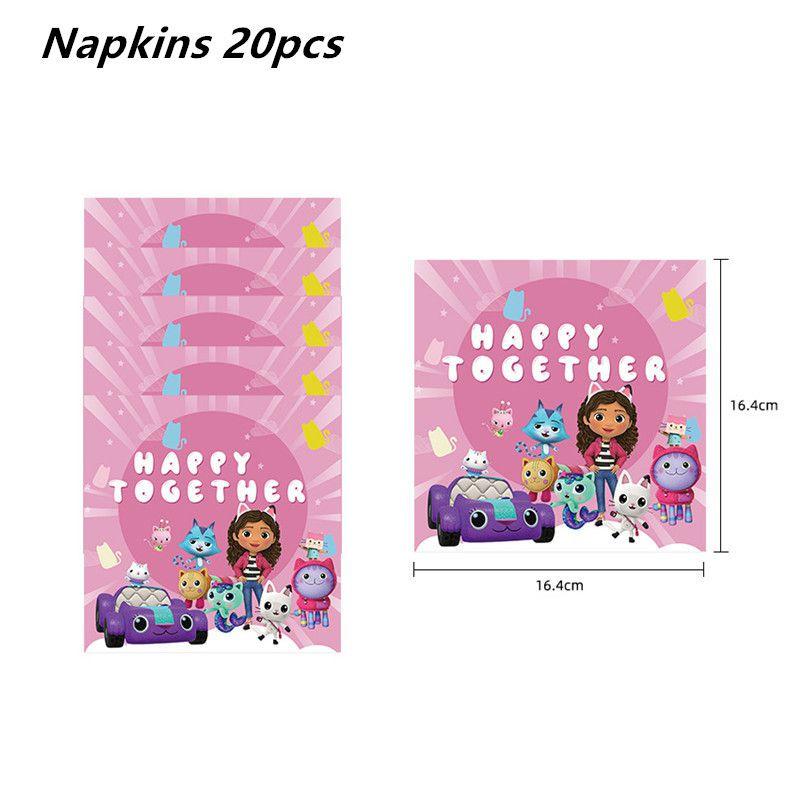 Gabbys Party Dollhouse Supply Plate Tissue Banner Tablecloth Balloon Decoration