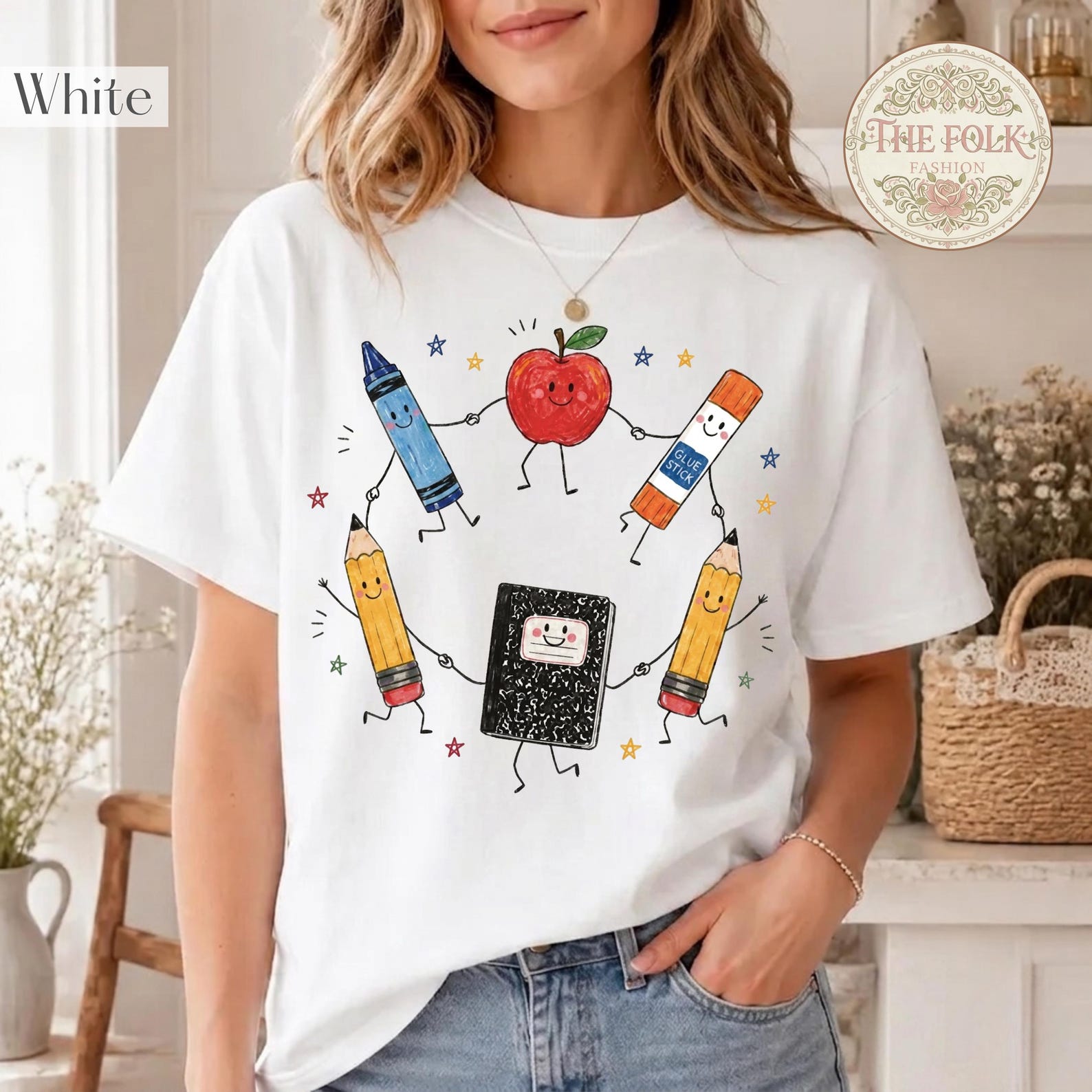 Cute Teacher Shirt, Back to School Tee, School Supplies T-shirt, Back to School Gift , Dancing Doodle Tee, Preschool Teacher Shirt XL