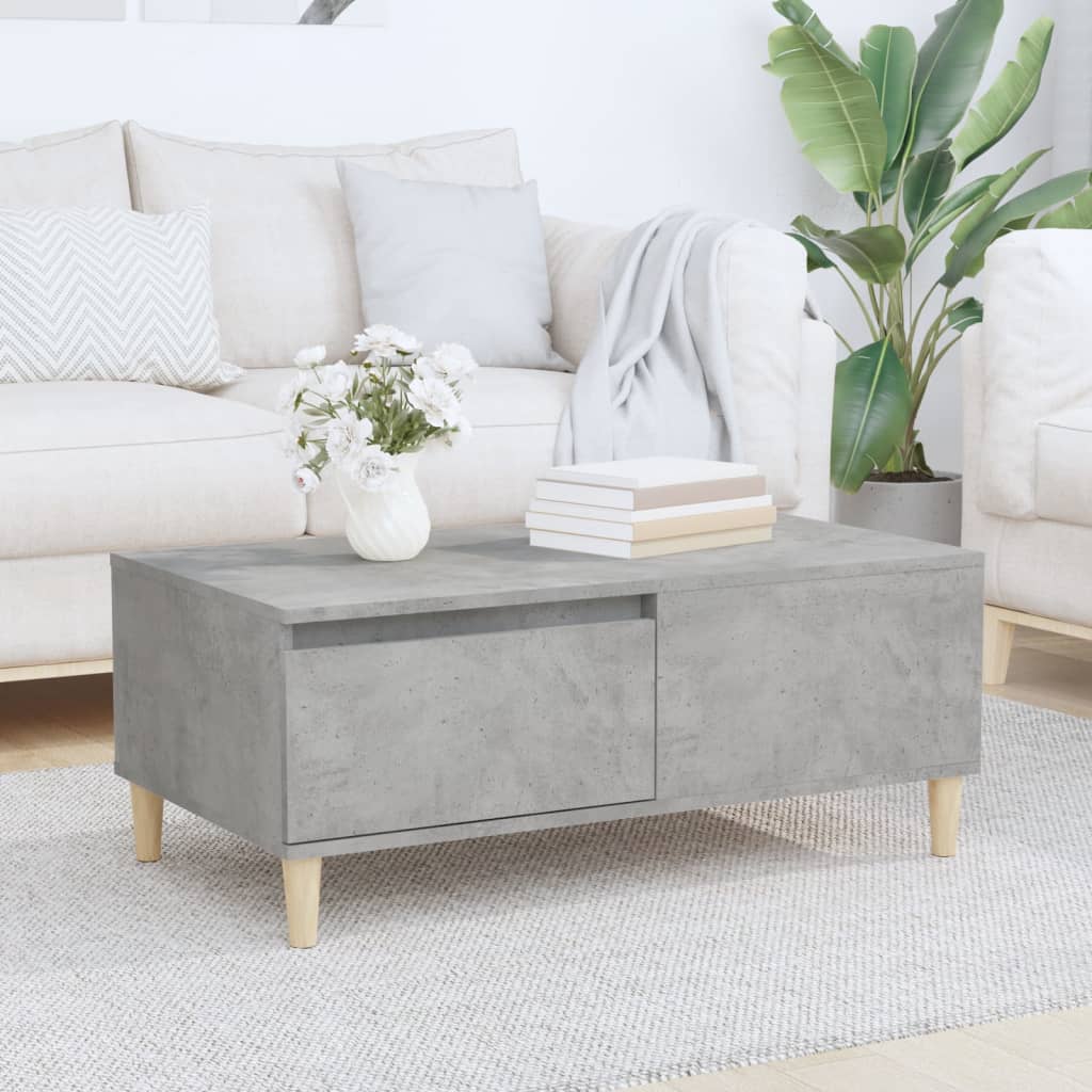 Vidaxl Coffee Table, Concrete Grey, 90X50X36.5 Cm