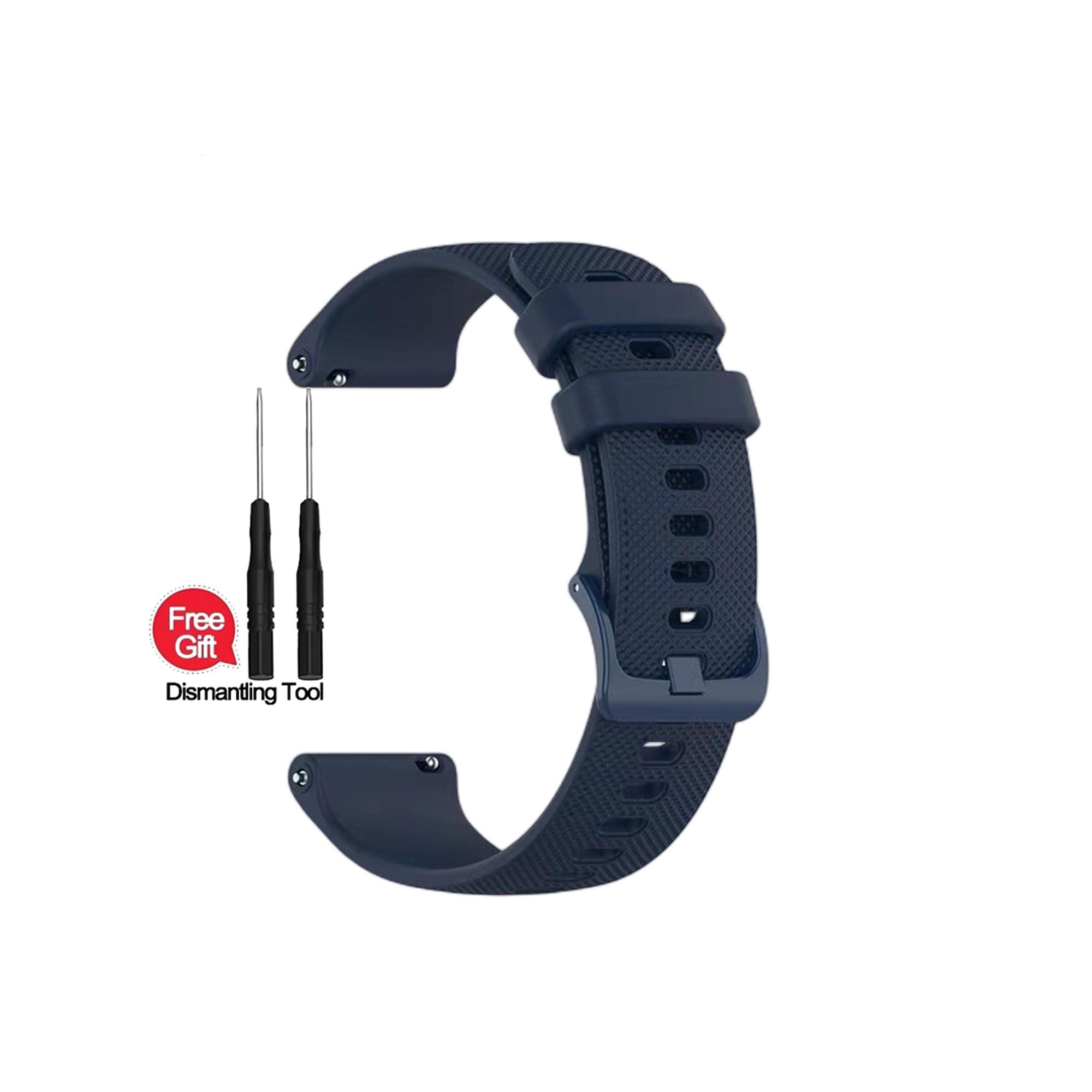 

18MM 20MM 22MM Sport Soft Silicone Strap For Garmin Venu SQ Venu 2 Plus 165 245 255s Galaxy Watch Band Smartwatch Accessories 22mm темно-синий