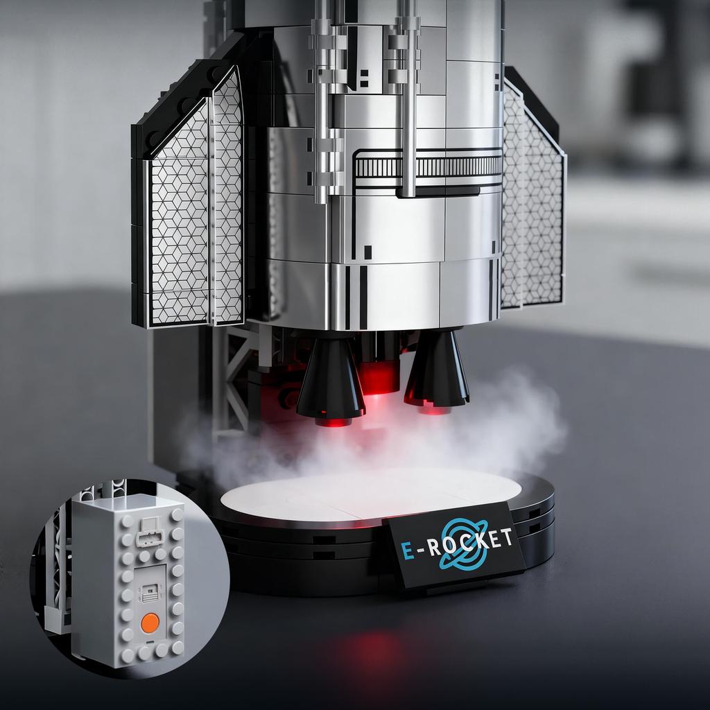 Starship Raketen Baustein Modell, Hergestellt Aus Langlebigem ABS-Material, Unterstützt DIY 3D-Montage, Geeignet Für Heimdekoration, Sammlerstücke, Und