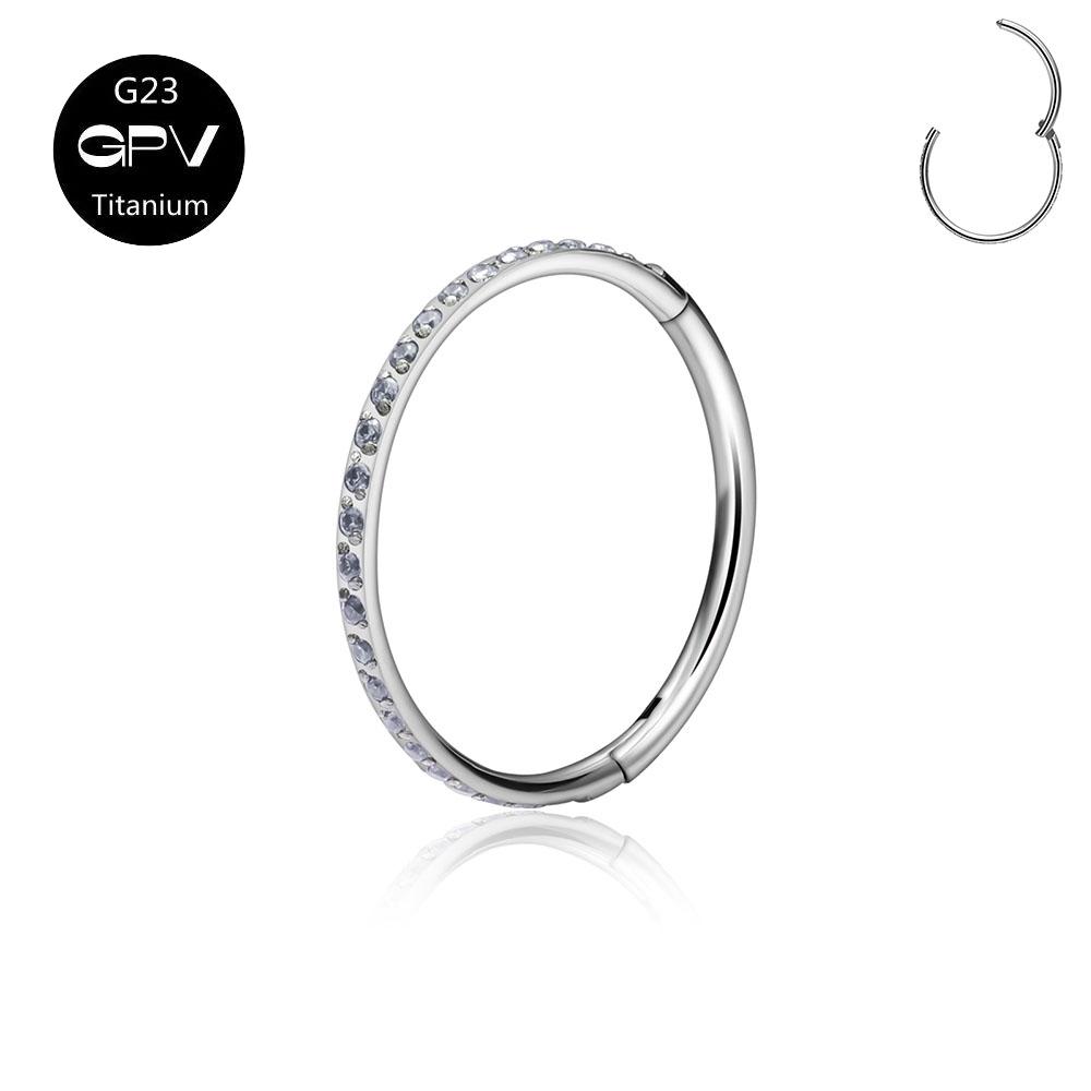 

1/10PCS ASTM Titanium Nasal Septum Ring 20G Small Wire Diameter CZ Punk Nose Ring Men s And Women s Perforated Jewelry Earrings 0.8x6mm