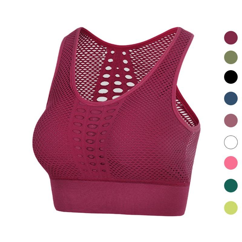 Yaz Hollow Out Dikişsiz Spor Sütyeni Yoga Üstü Kadın Giyim Düz Rahat Yoga Atlet Üstleri Kadın Koşu Fitness İç Çamaşırı Yoga Yeleği Bayan 24413
