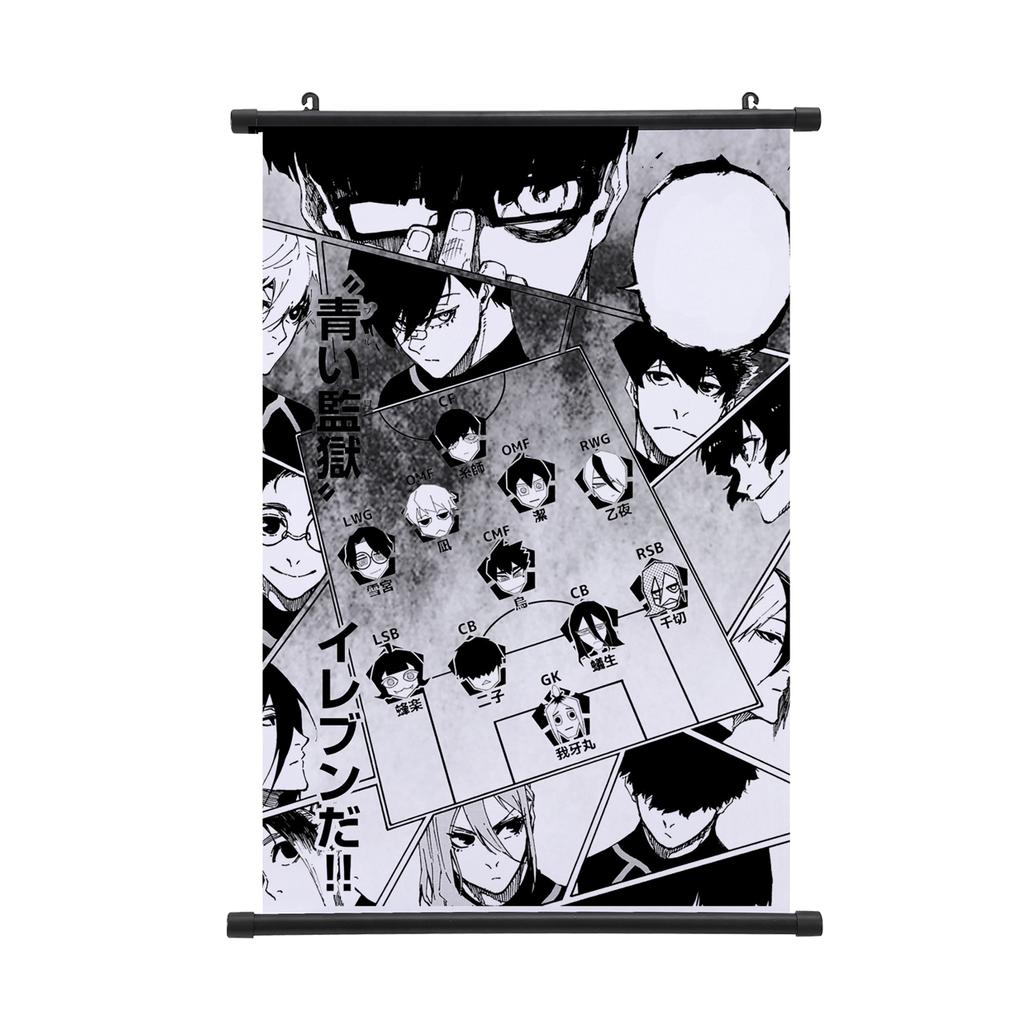 Anime Blue Lock Svitkový Plakát Isagi Yoichi Nagi Seishiro Umělecká Malba Závěsný Plakát Dětské Pokoje Samolepka na Zeď