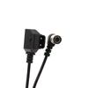 Hirose 4Pin Male to Anton Bauer D-Tap for Zoom F8 Sound Devices 633/644/688 (Right angle 4pin coiled cable)