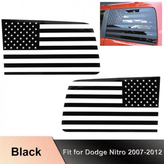 Черная наклейка на заднее стекло для Dodge Nitro Flag 2007-2012 годов выпуска.