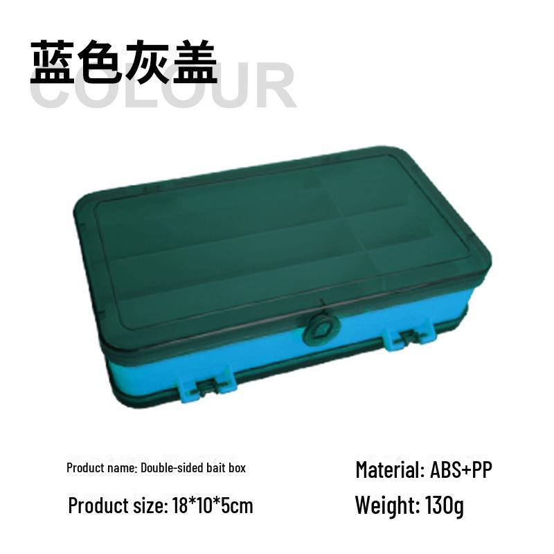 

Двухсторонняя двухслойная коробка для хранения рыболовных снастей Double layer синий