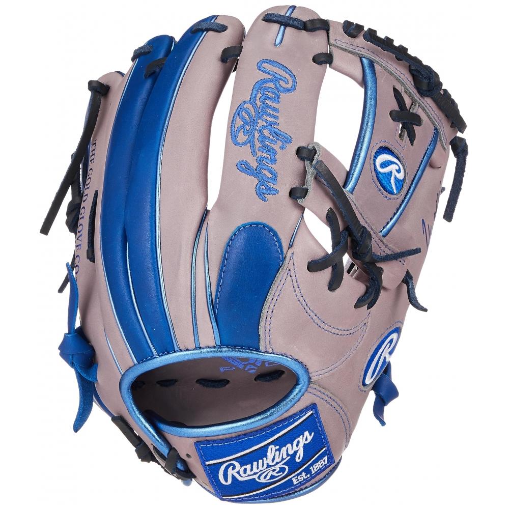 

Rawlings Baseball Glove Adult Softball HYPER TECH COLORS [For Infielders] Size 11.25 GR4HTCN62 GrayRoyal Blue For right-handed pitchers
