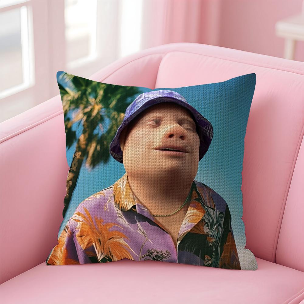 John Pork Dzwoni Poszewka na Poduszkę Naturalny Len Poszewka na Poduszkę Dwustronny Nadruk Dekoracyjna Poszewka na Poduszkę Sofa Wystrój Domu Prezent