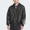 Adidas Originals FW24 PU Jacket Series Fashion Logo Jachetă sport din piele artificială Jachete pentru bărbați Negru JL7556