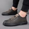 Fashion Luxury Brand Mens Casual Footwear Men Formal Business Leather Shoes High Quality Male Walking Shoes Lace Up Men's Skate Flats