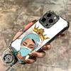 Doctor Nurse Cartoon Plating Phone Case For Iphone 16 17 Pro Max Air 16E 14 15 Plus 12 13 Mini Anti-Fall Airabag Cover