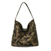 Casual large-capacity leopard print bag women's 2025 new commuter versatile shoulder bag slack tote bag bucket bag