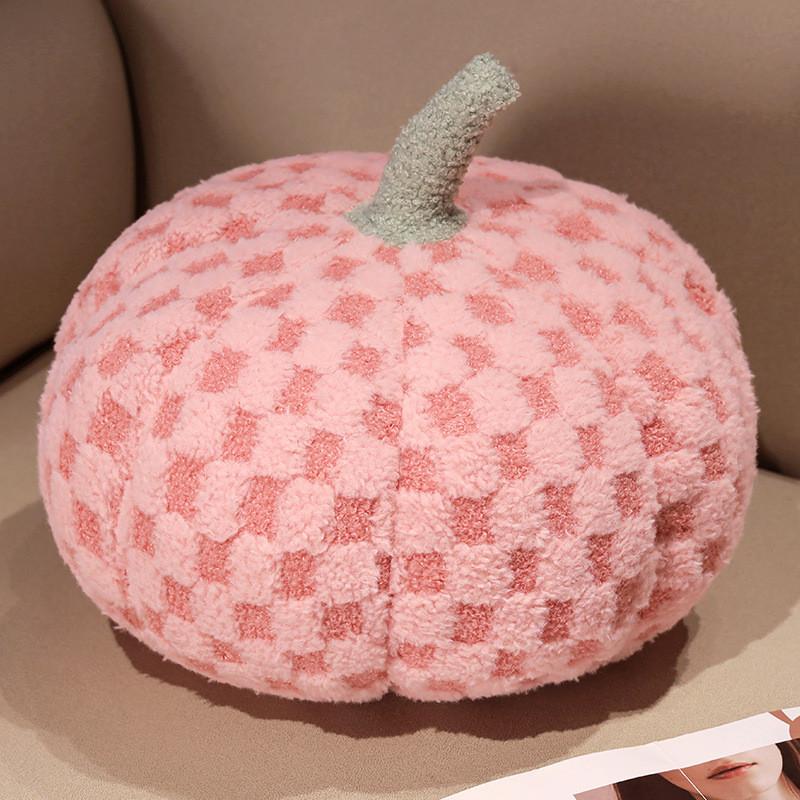 Lattice Pumpkin Pattern Plush Toy Vegetable Stuffed Doll Decoration Gift Kids