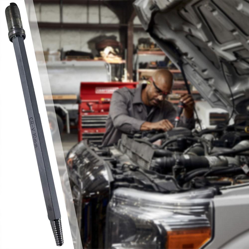 Broken Spark-Plug Removal Tool 10mm Hex Socket Broken Spark-Plug Remover Tool For Ratchets Dual-Ended Reverse-Thread Taps