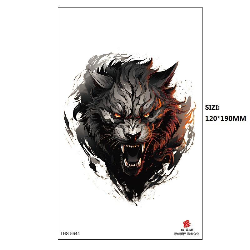Traditional Men'S Totem Big Spider Dragon Water Transfer Simulation Tattoo Disposable Tattoo Sticker