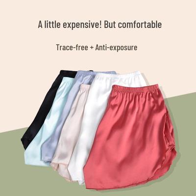 Women's Summer Ice Silk Anti-Exposure Loose 3/4 Pants, Thin Style, Plus Size, Silk-Like Texture, Wearable Outside