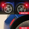 2Pcs High Brightness Reflective Wheel Arch Stickers Safety Warning Decal  Car Exterior Protection