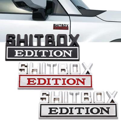 3D Zinc Alloy Emblem SHITBOX EDITION Badge Car Tail Side Chrysler and Trucks.Sticker Accessories