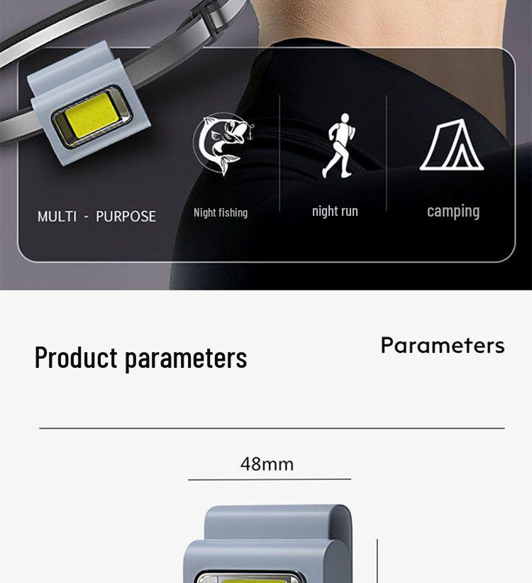 Rechargeable Clip-On Mini Chest Light for Night Running and Outdoor Sports