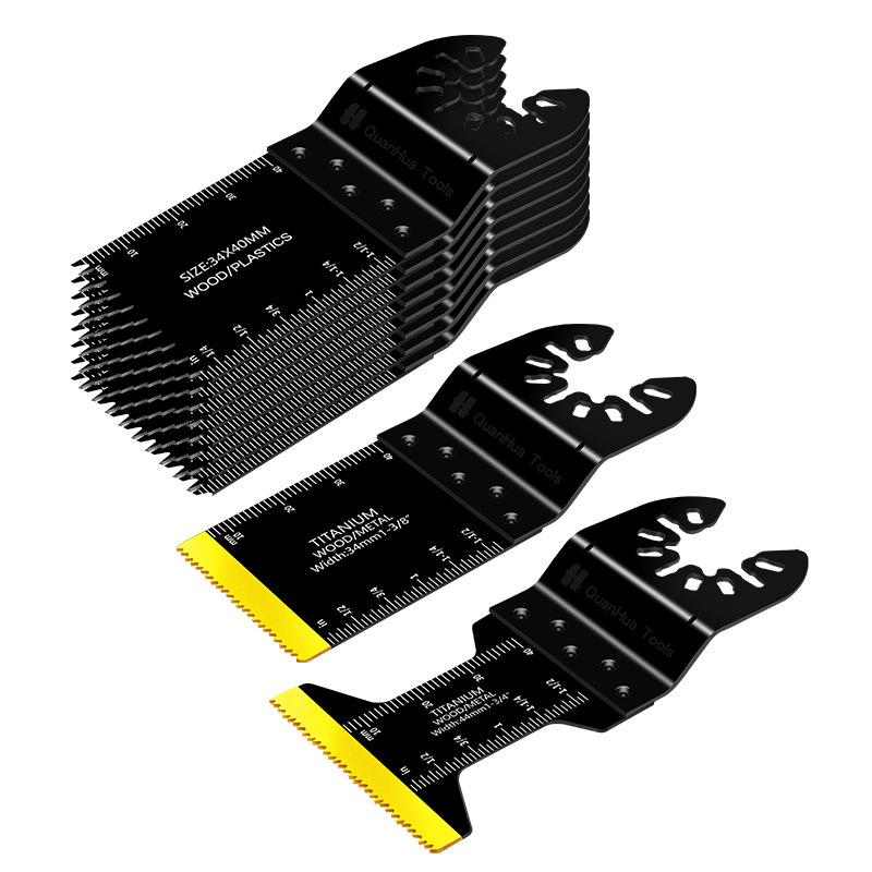 10-Piece Universal Bi-Metal Titanium Saw Blade Set: Cuts Iron, Nails, Aluminum, Sheet Metal