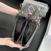 Fashion Elegant Patent Leather Metal Belt Buckle Designer Women Pumps Sexy Pointed Toe Thin High Heels High Quality Mary Jane Mules Shoe
