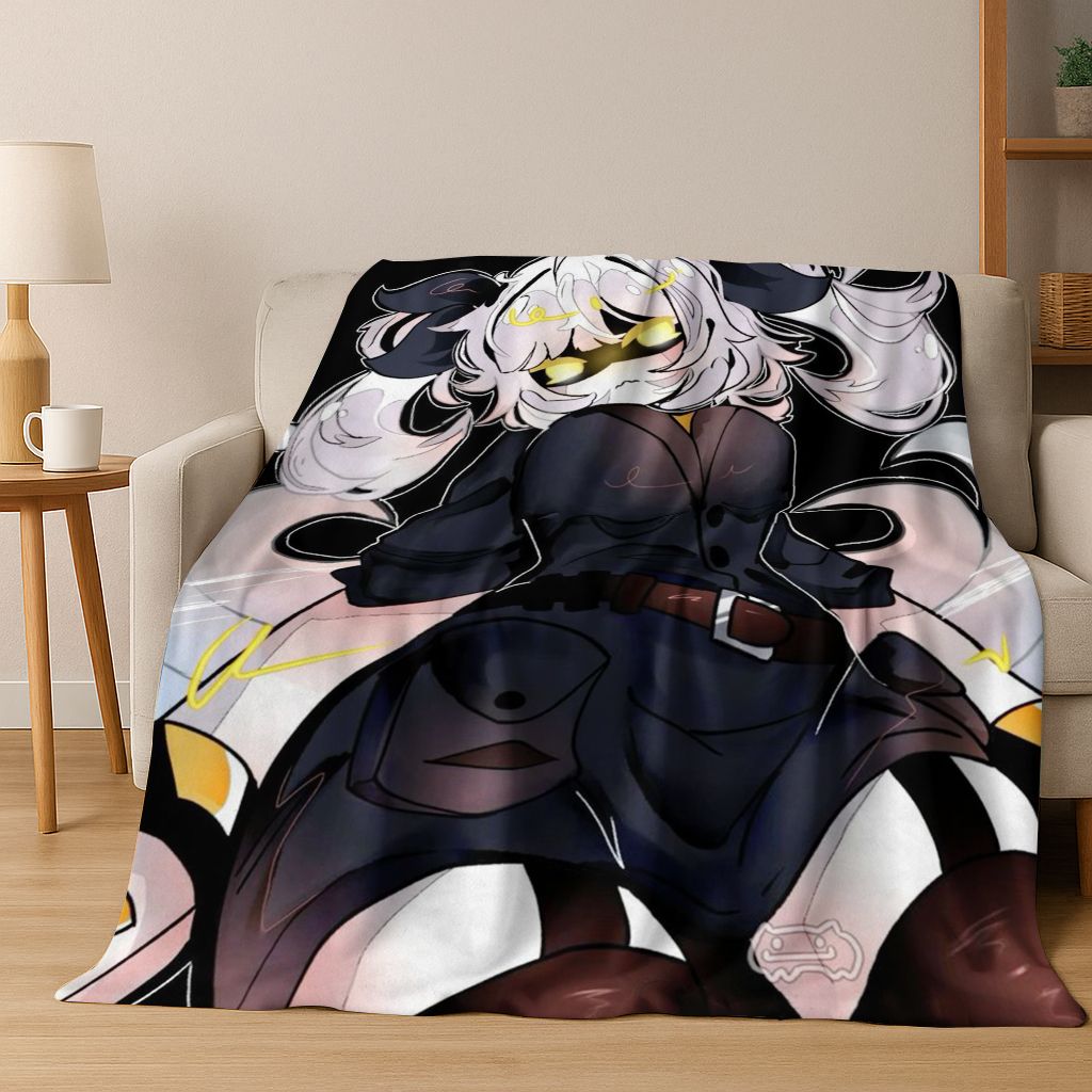 Cartoon Murder Drones Uzi Robot Art Flannel Blanket,Cozy Soft Throw Blanket for Home Bedroom Bed Sofa Picnic Cover Gift Kids