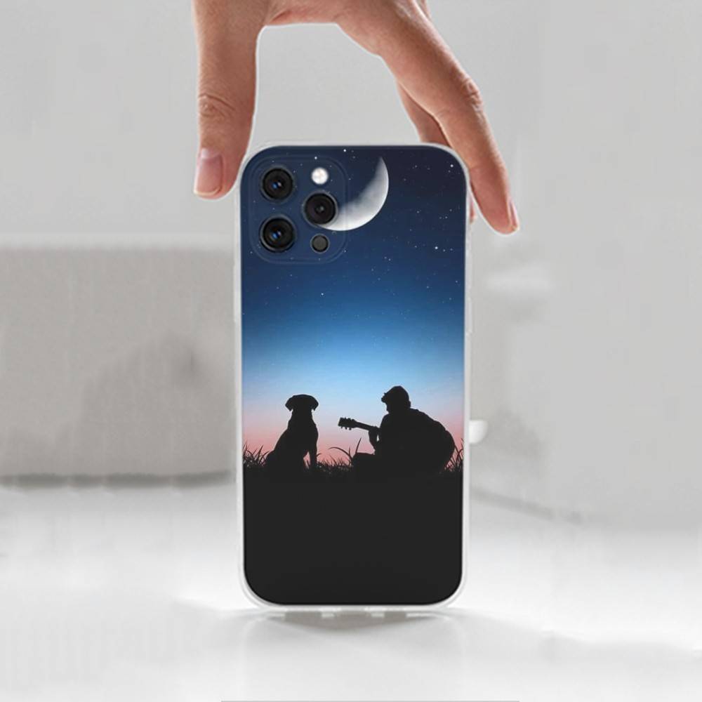 

Art Hunter Dog For iPhone 16,13,12,11,17,14,15,Pro,Max,Plus,X,XS,XR,SE,Mini Transparent Soft silicone Case iPhone15pro