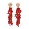Accessoires, Nischen-Strandstil, Korallendesign, Perlenohrringe, vielseitige Persönlichkeits-Ohrringe, Damenmode
