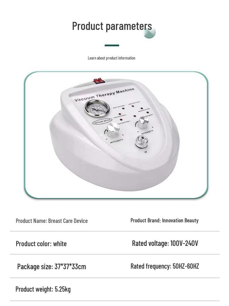 Breast Enhancement & Massage Vacuum Device for Breast Care, Hip Lifting, and Body Shaping.