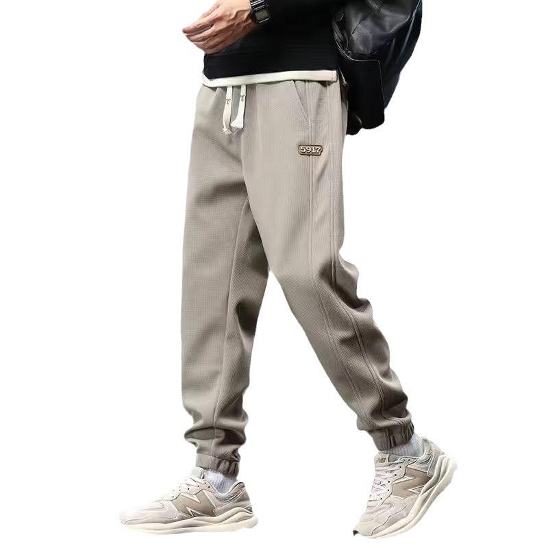 Fall American Casual Pants, Men's Loose Drawstring Harem Pants, Men's Casual Sweatpants