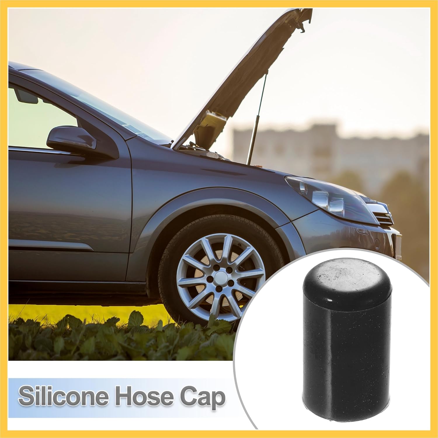 

10 Pcs 12mm 0.47 Silicone Hose Cap Intake Vacuum Hose Tube End Plug for Car Black Auto Replacement Parts