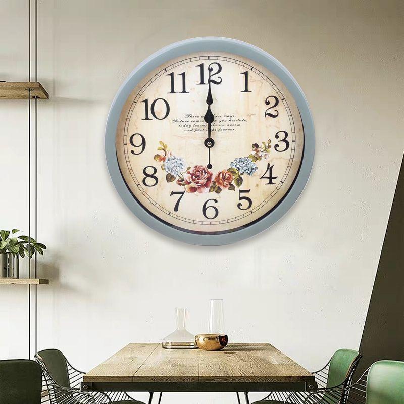 Clocks, Living Room, Household, Industrial, Creative, Fashionable Wall Clocks, Silent Punch-free Quartz Clocks, Retro Hong Kong Style Bedroom Clocks