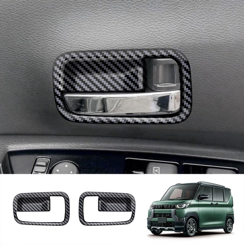 For Mitsubishi Delica MINI 2024 ABS carbonfiber interior Accessories Roof readlamp air conditions outlet door handle cover