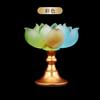 1pc Glazed Candle Holder Lotus Candle Holder Temple Sacrificial Candle Holder Chinese Buddhist Utensils No Candles Included