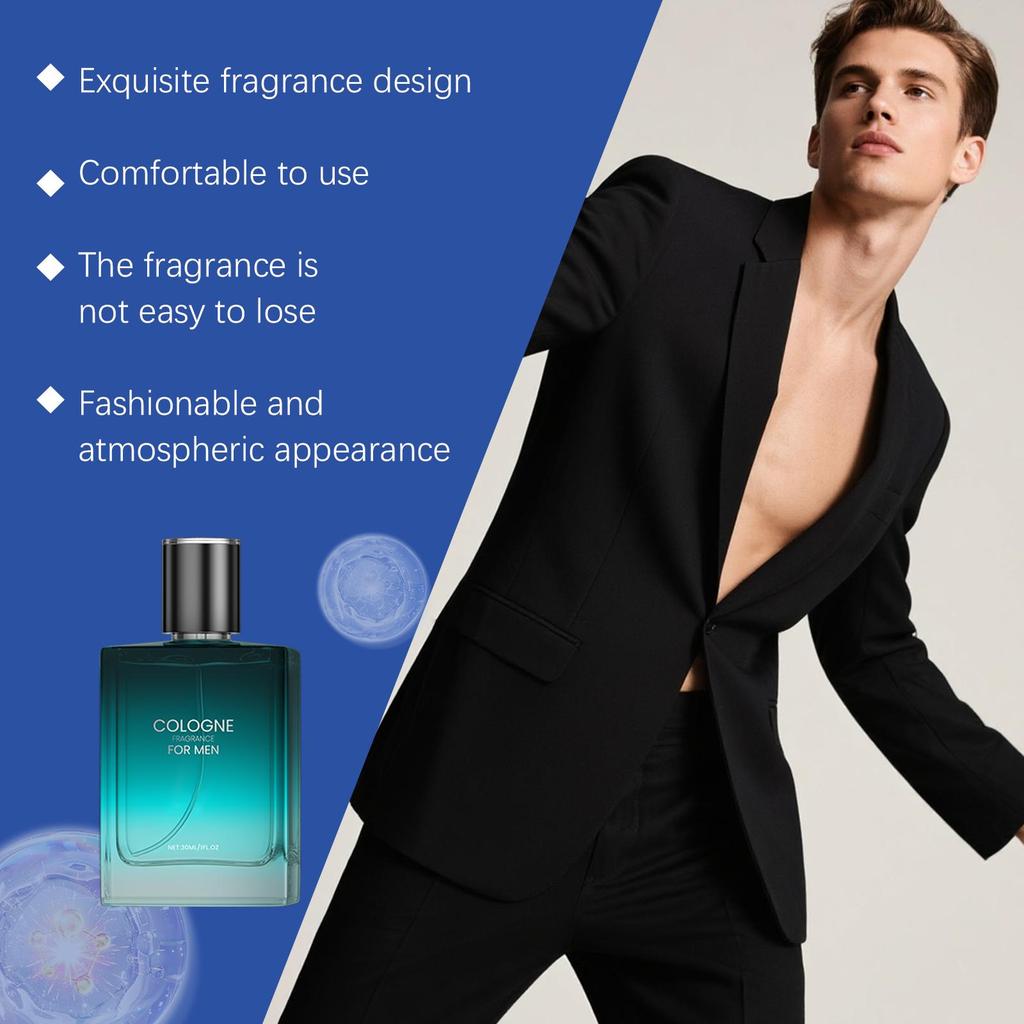 AMZ Men's Charm Cologne: Men's Long-lasting Fragrance, Woody Floral Fragrance Men's Charm Fragrance. Ideal Valentine's Day Gift for Him.