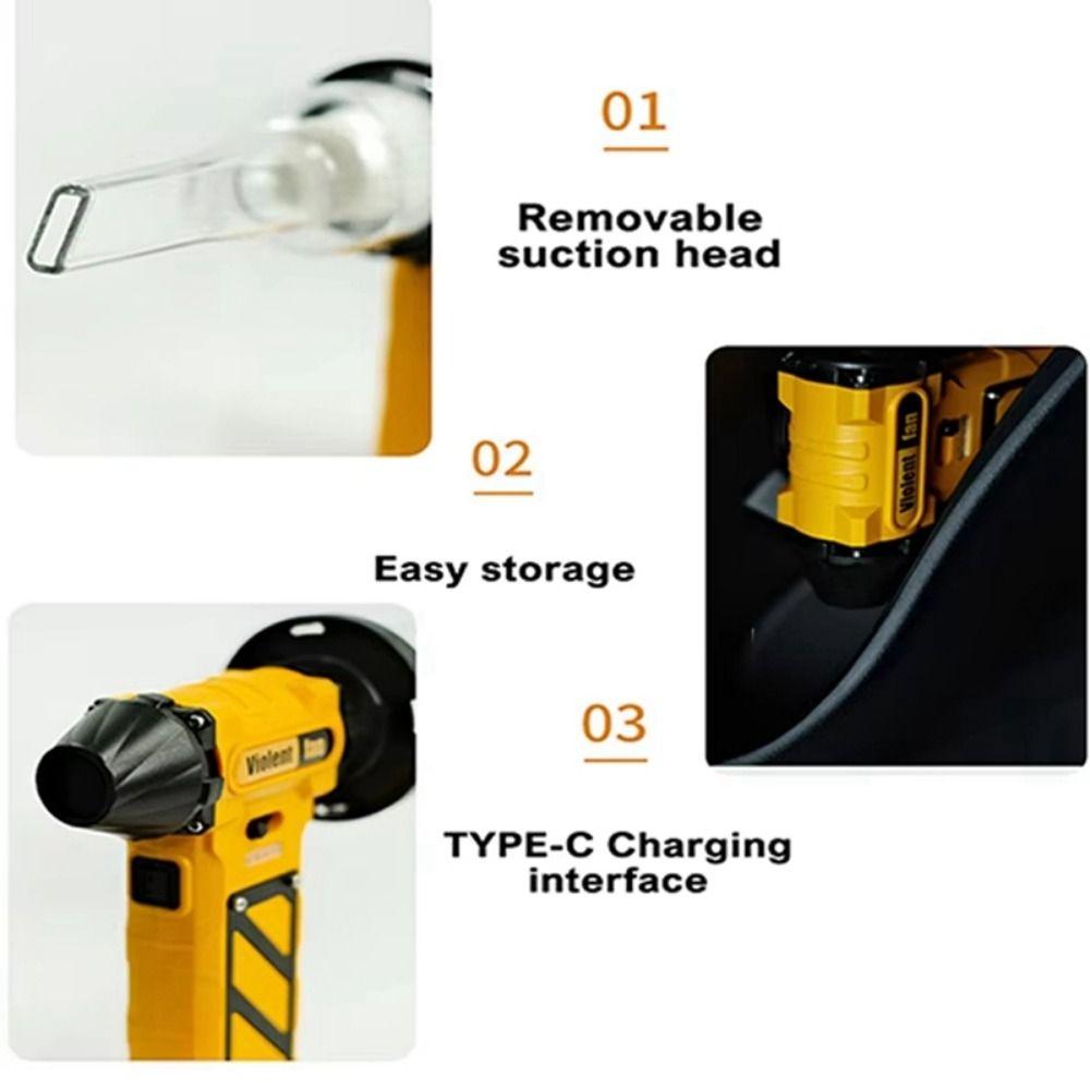 High-Power Mini Turbo Jet Fan Rechargeable Electric Air Duster Brushless Motor Blowing Snow
