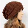 Women's Retro Pleated Edge Pullover Hat Cozy Knitted Beanie For Winter Sports