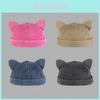 Cute Cat Ear Hat Unisex Cotton Sun Protection Cap With No Brim For Summer And Spring